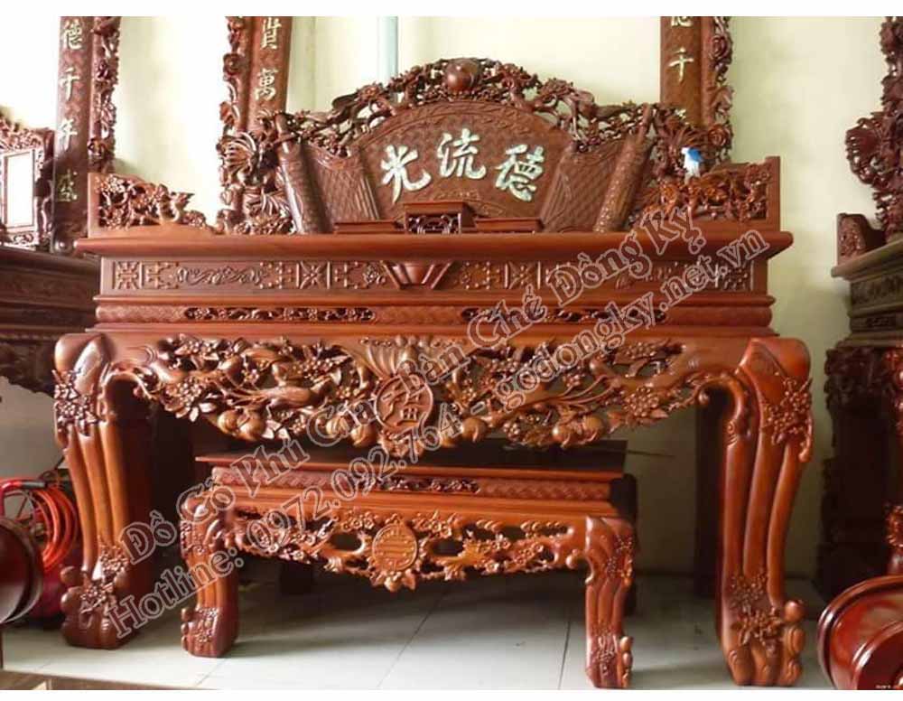 Sập thờ đuc đào mai